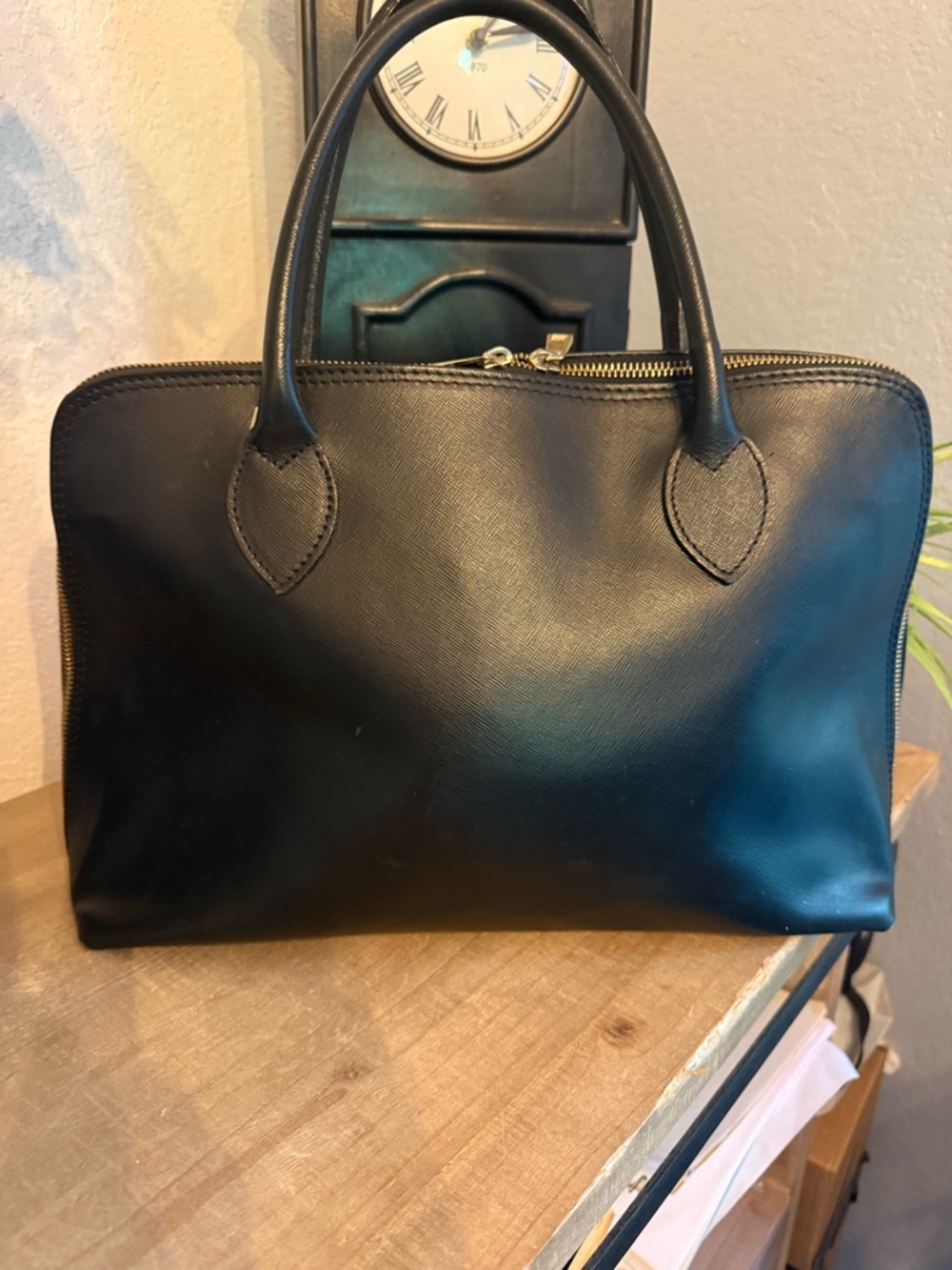 Italian Leather Top Handle Satchel – Borse in Pelle